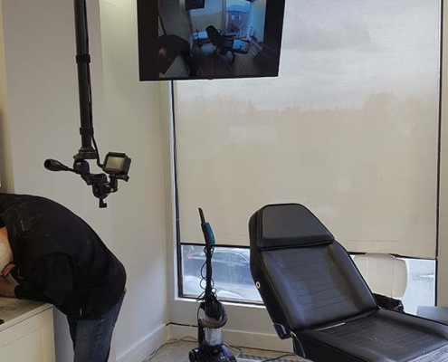 cosmetician training school - streaming lecture camera installation & setup